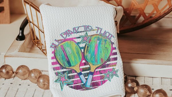 I'll dink to that hand towels for gym, dink responsibly pickleball kitchen towels for summer, funny pickleball retirement gifts for women