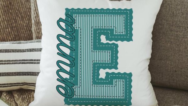 personalized dark turquoise seersucker pillow with name, teal dorm decor for girls, teenage girl gifts, Christmas gifts for college girls