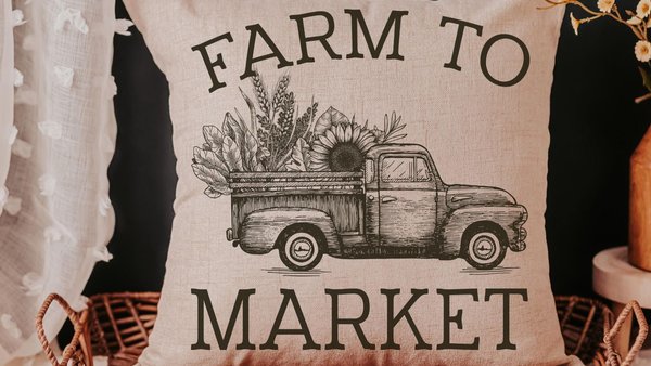 black and white farmhouse pillows for couch, shop local farm to table rustic throw pillows for sofa, sunflower gifts for mom, guest bedroom