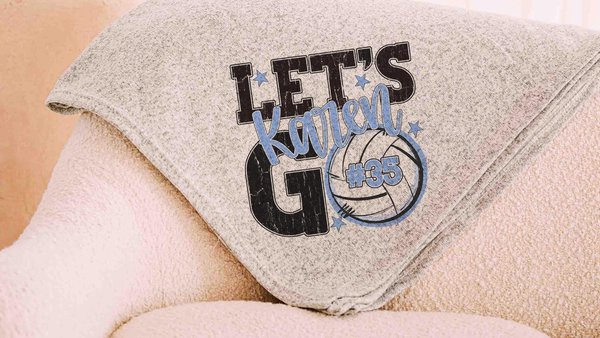 personalized team number volleyball blanket for girls with name, 2026 high school graduation gifts for her, 2026 volleyball senior gifts