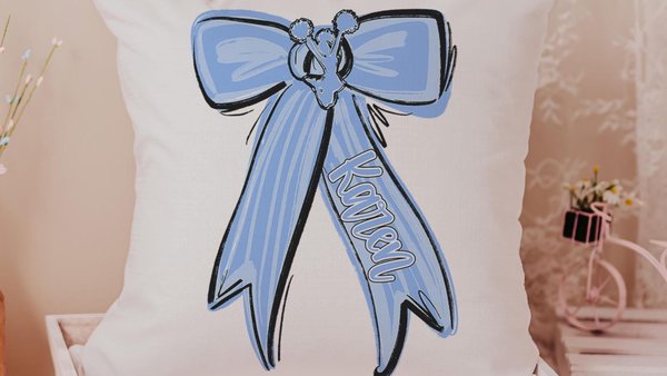 Personalized carolina blue cheer name throw pillow cover 18x18, 2026 senior night cheer gifts for teenage girls, cheer Mothers day gifts for