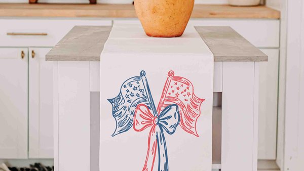 American flag table runner