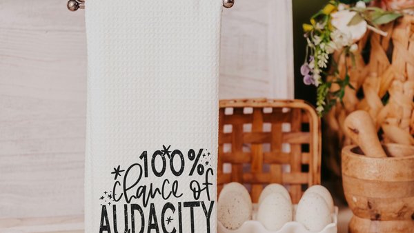 the audacity funny kitchen towels for women, sassy gifts, sarcastic kitchen sayings hand towels for powder room, best friend birthday gifts