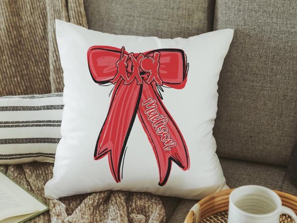 CapableByDesign personalized with a name, marching band throw pillow