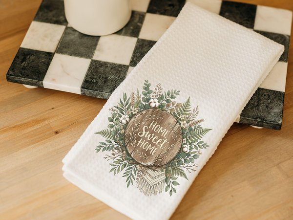 Boho home sweet home towels for kitchen