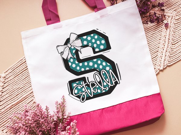 CapableByDesign personalized initial and name tote bags