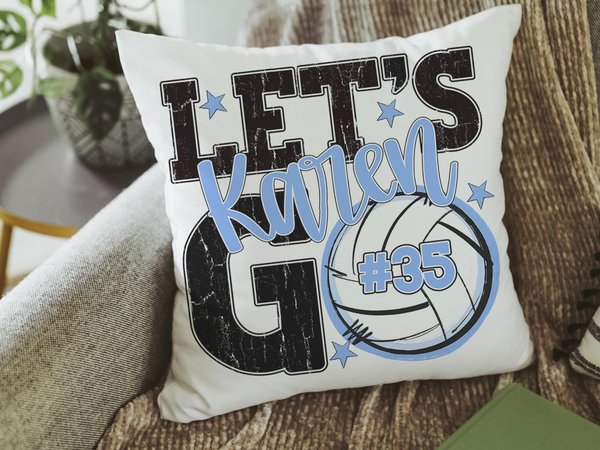 CapableByDesign personalized volleyball name and number throw pillows