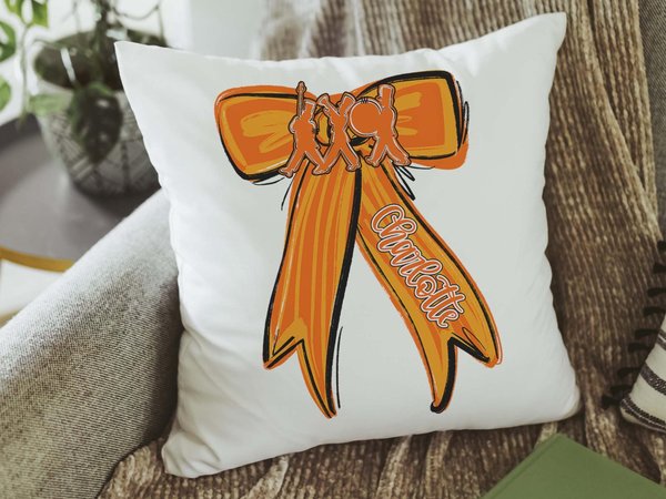 CapableByDesign personalized with a name, marching band throw pillow