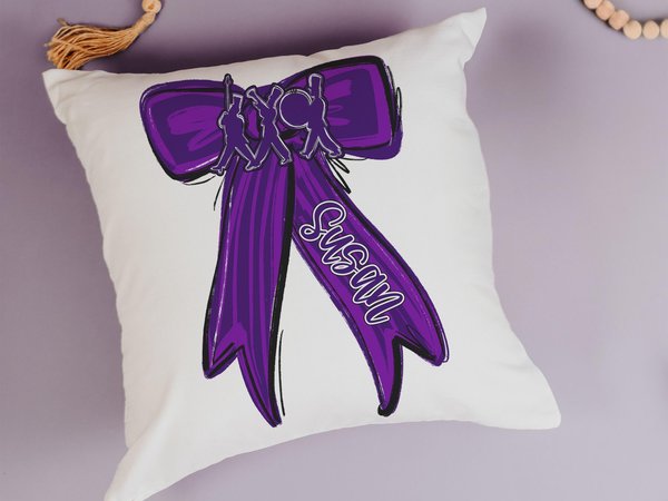 CapableByDesign personalized with a name, marching band throw pillow