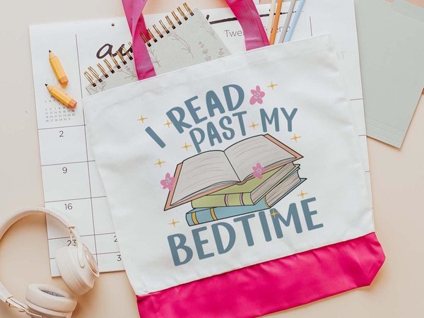CapableByDesign I read past my bedtime tote bag