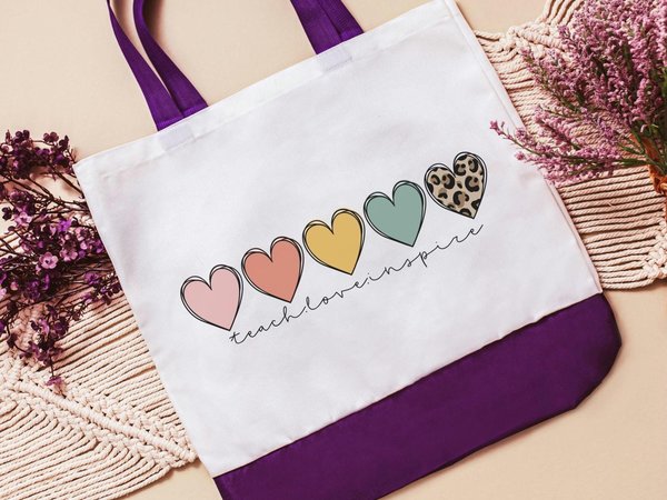 CapableByDesign Teach love inspire tote bag