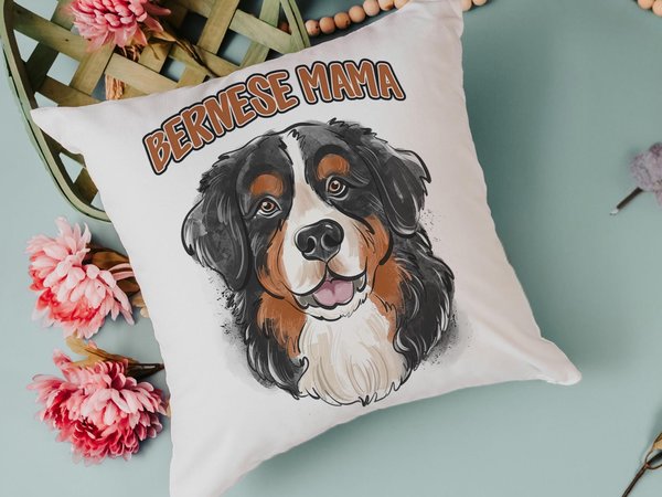 CapableByDesign personalized Bernese mama throw pillows