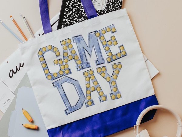 CapableByDesign game day tote bag