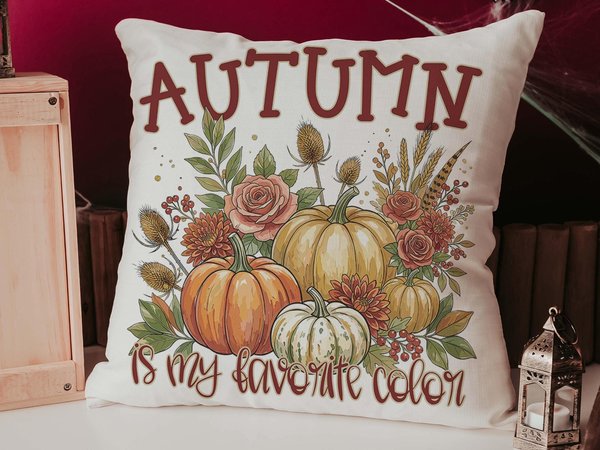 CapableByDesign Autumn is my favorite color decorative pillows and matching towels