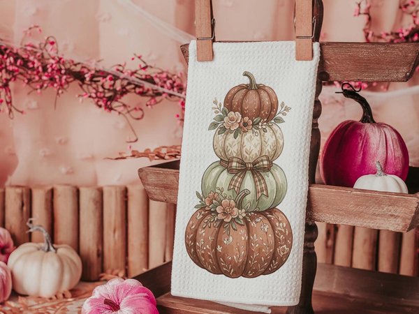 CapableByDesign stacked pumpkins towels