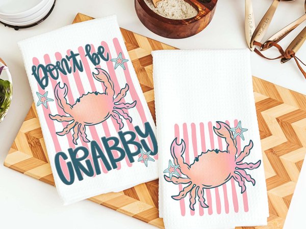 CapableByDesign don't be crabby and crab towels