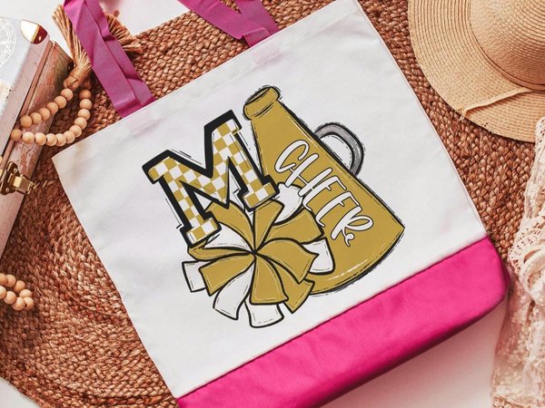CapableByDesign personalized cheerleader tote bags