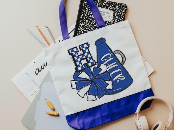CapableByDesign personalized cheerleader tote bags