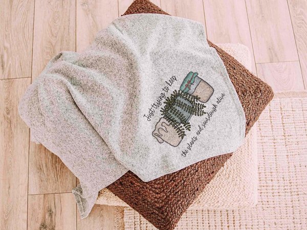 CapableByDesign just trying to keep the plants and sourdough alive throw blanket
